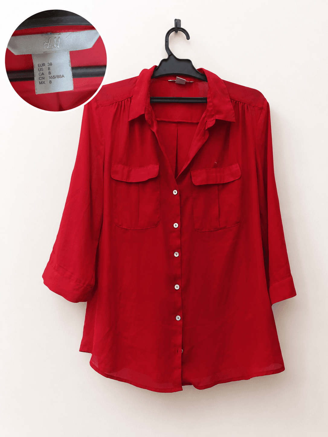 Chemise Fluide Rouge H&M